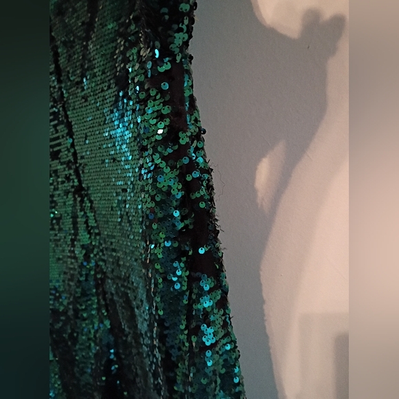 City Chic Black Cocktail Sequin Glam Dress Size XS/14 In Plus Size
